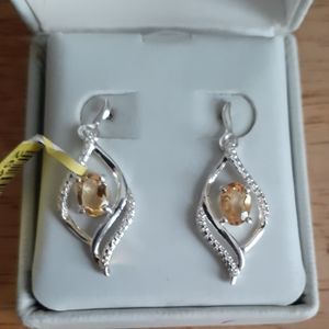 Brazilian Citrine Sterling Silver Earrings